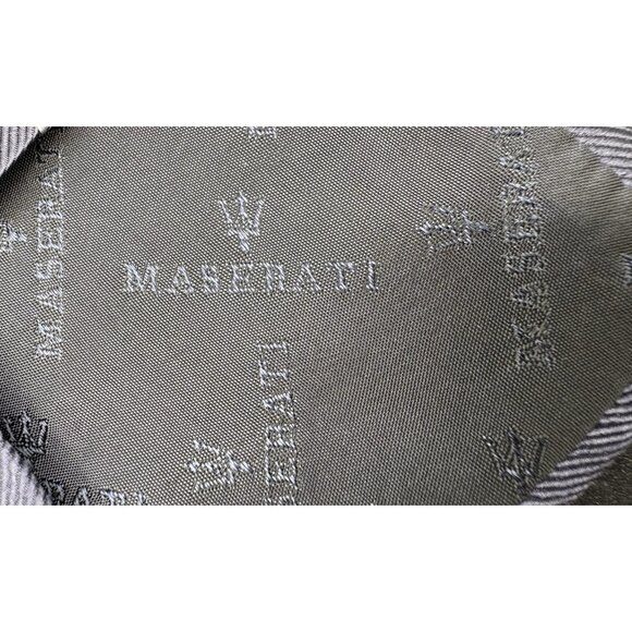Maserati Club Repp Tie 60" Regimental Trident Logo Luxury Supercar ITALY GUC - Picture 6 of 8